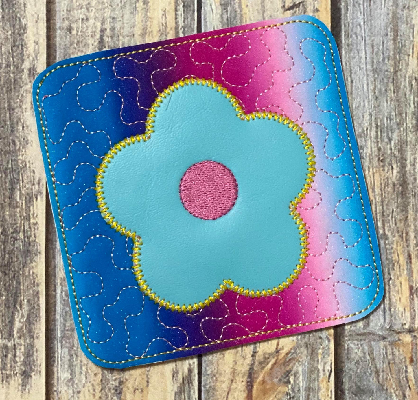 Flower Mug Rug  4x4 - DIGITAL Embroidery DESIGN