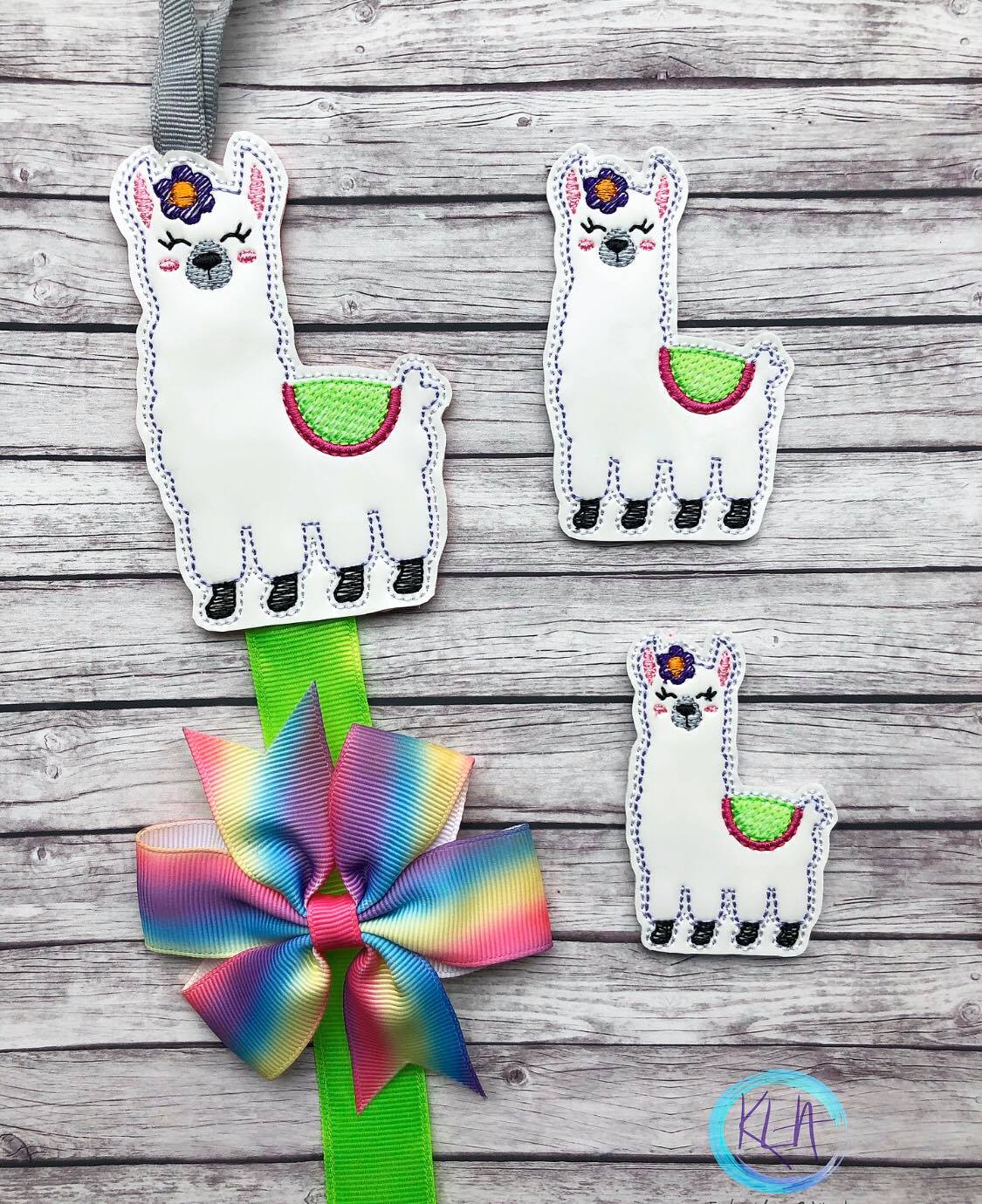 Llama Felties - 3 sizes - 4x4 and 5x7 Grouped- Digital Embroidery Design
