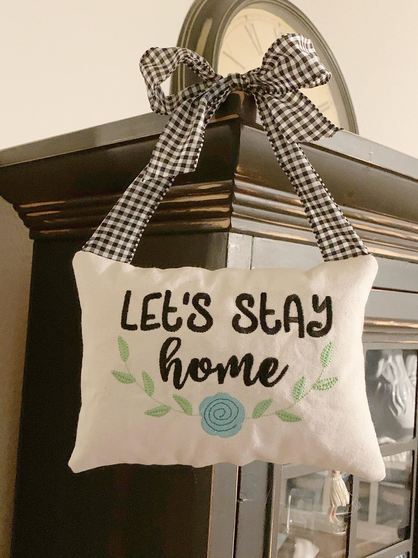 Let's Stay Home - 3 Sizes - Digital Embroidery Design