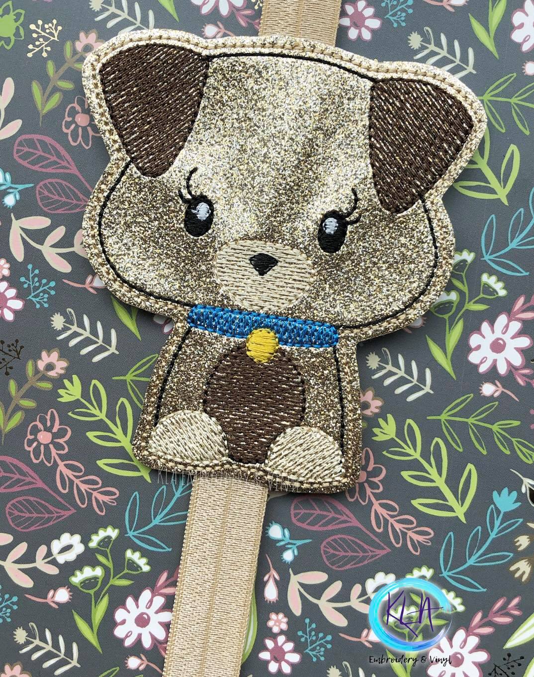 Cute Puppy Book Band - Digital Embroidery Design