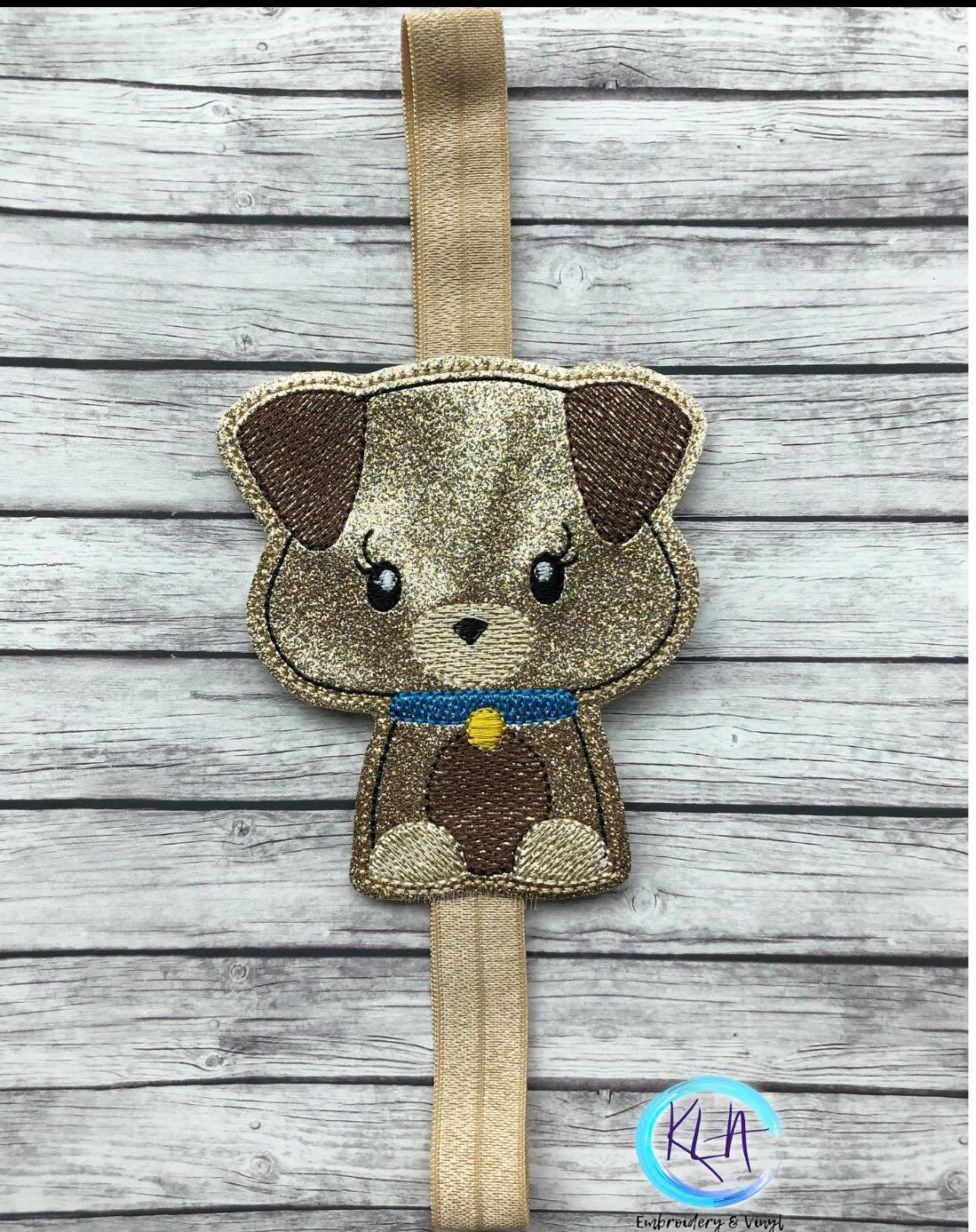 Cute Puppy Book Band - Digital Embroidery Design