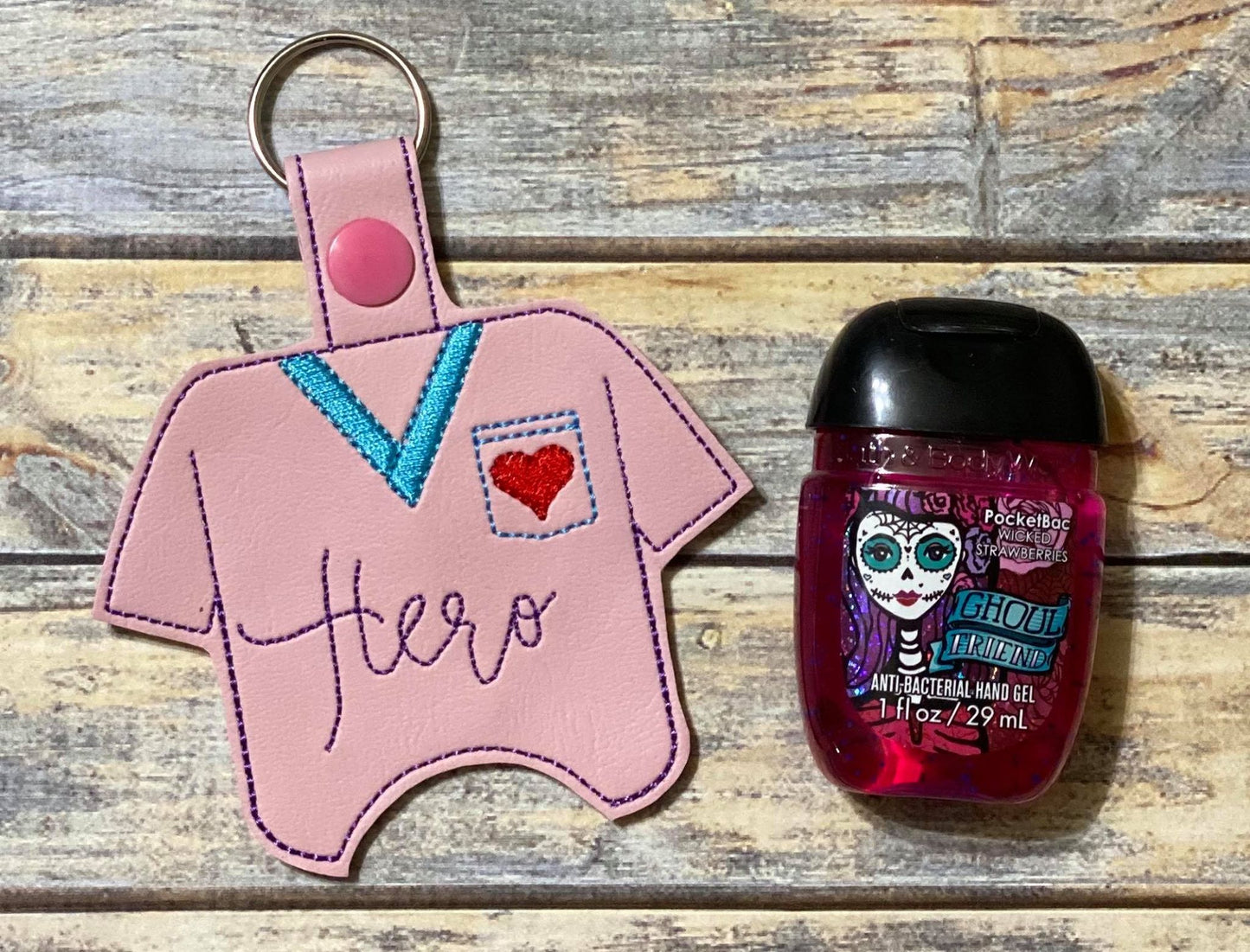 Scrub Top Hero Sanitizer Holders - DIGITAL Embroidery DESIGN