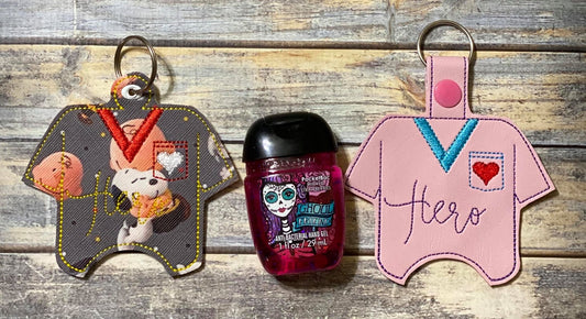 Scrub Top Hero Sanitizer Holders - DIGITAL Embroidery DESIGN