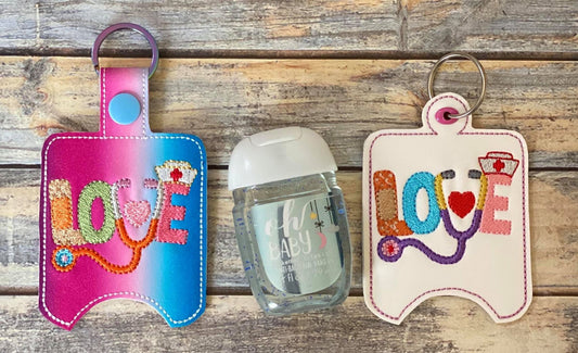 Nurse Love Sanitizer Holders - DIGITAL Embroidery DESIGN