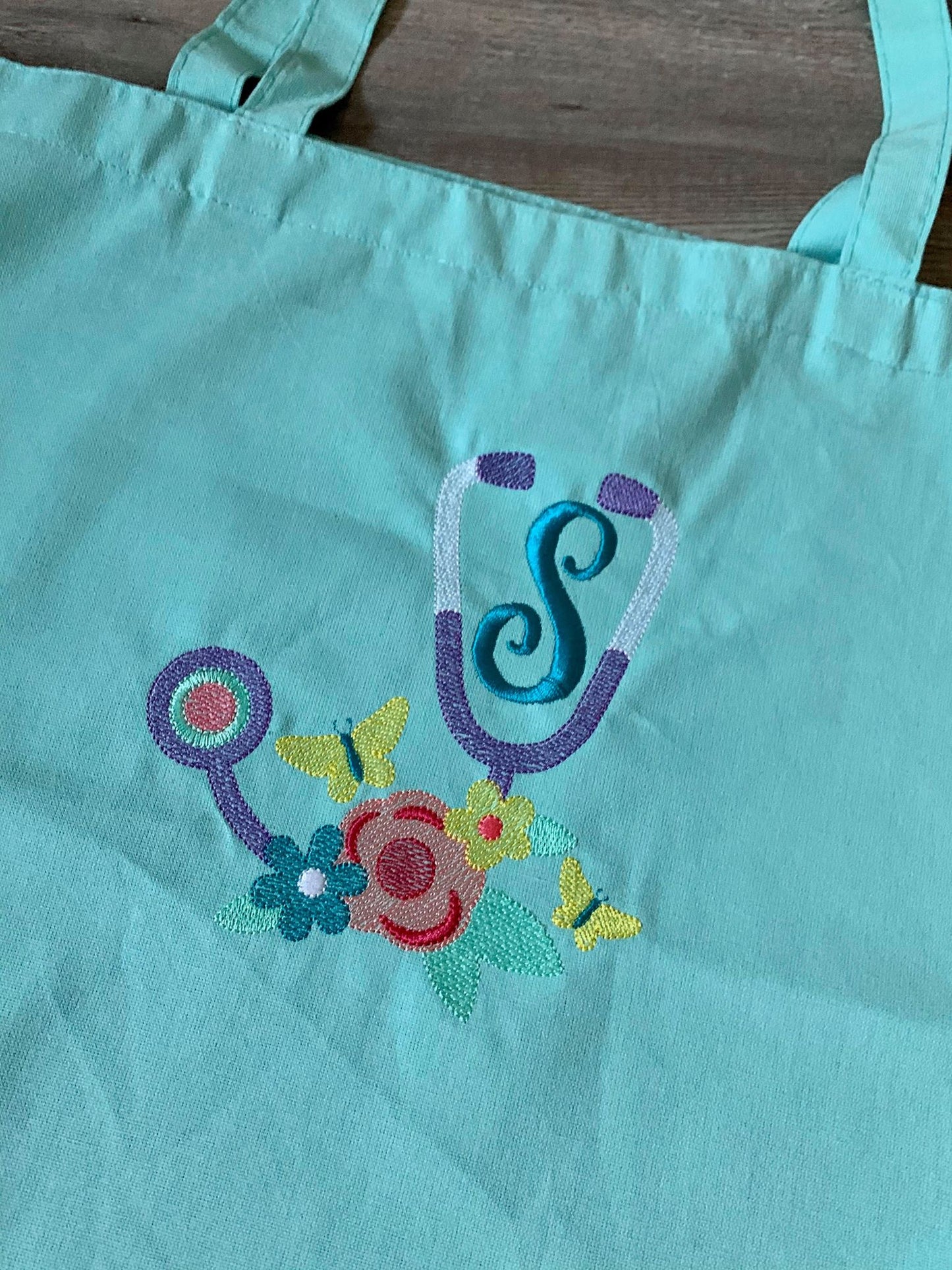 Butterfly Stethoscope Sketch - 3 Sizes - Digital Embroidery Design