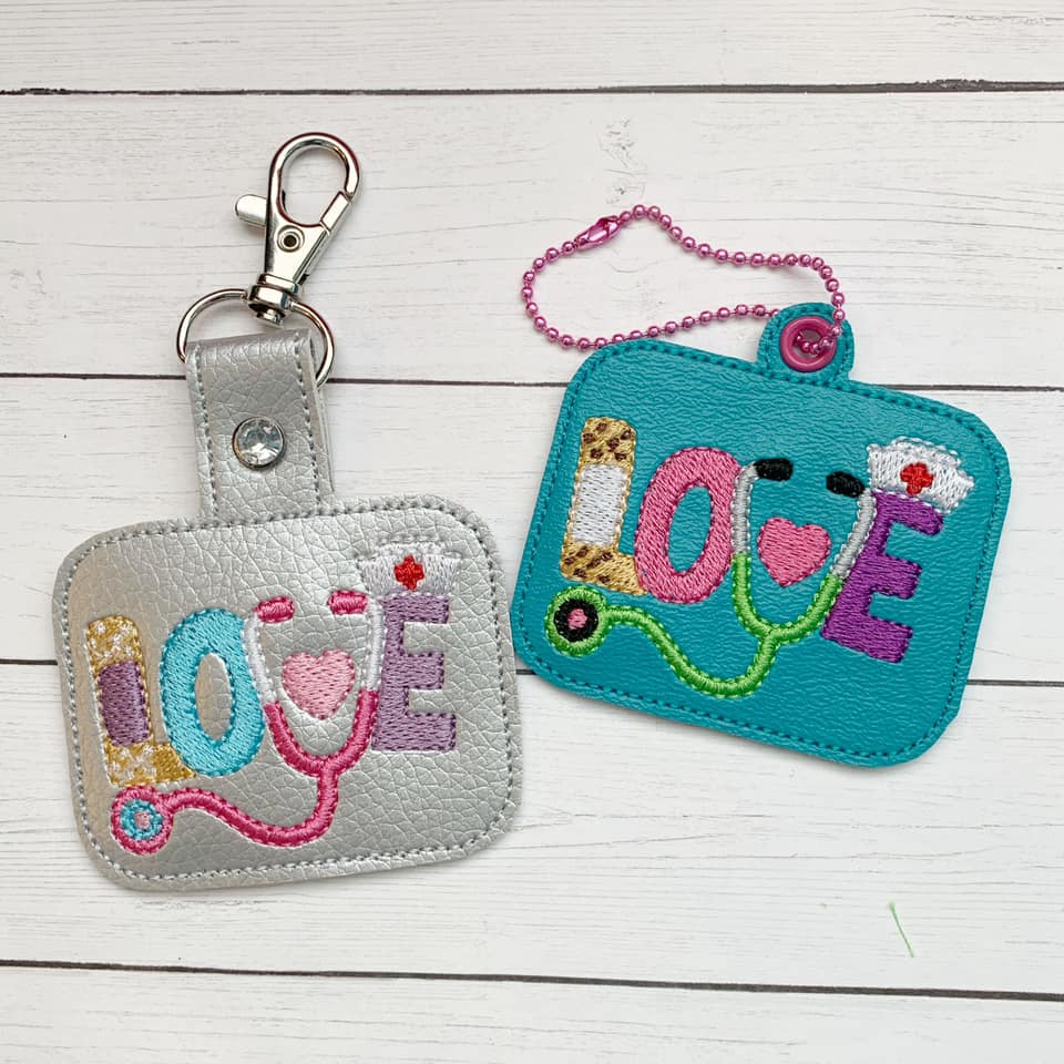 Nurse Love Fobs - DIGITAL Embroidery DESIGN