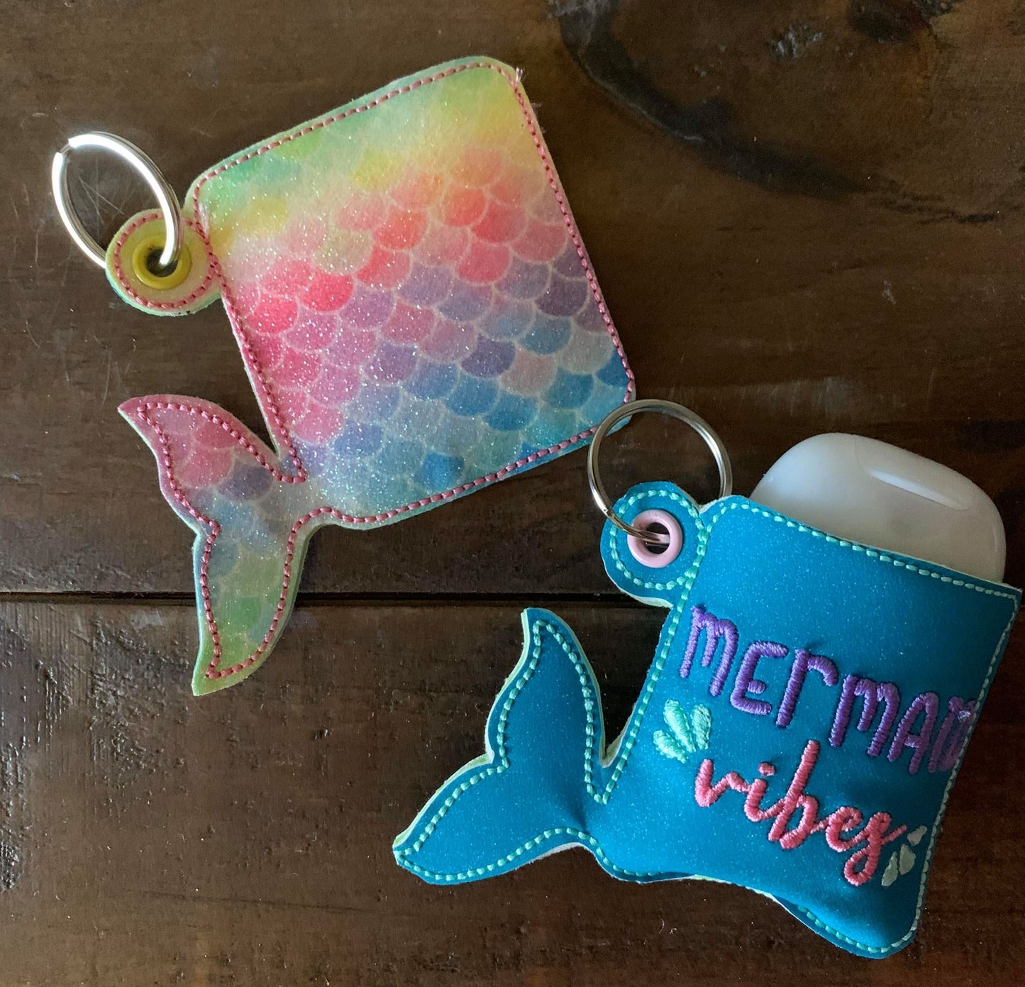 Mermaid Vibes Sanitizer Holders - DIGITAL Embroidery DESIGN