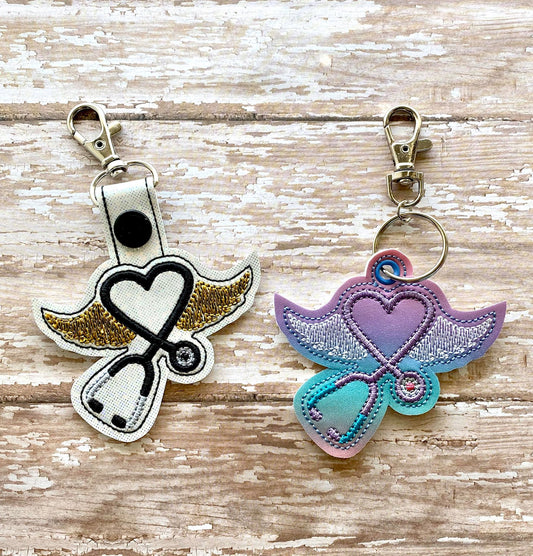 Stethoscope Hero Fobs - DIGITAL Embroidery DESIGN