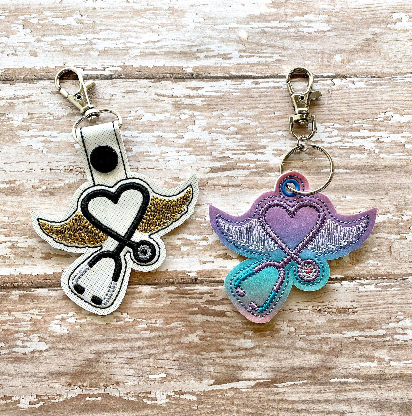 Stethoscope Hero Fobs - DIGITAL Embroidery DESIGN