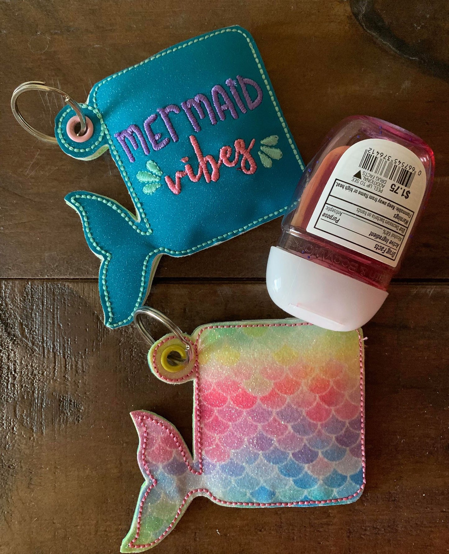 Mermaid Vibes Sanitizer Holders - DIGITAL Embroidery DESIGN