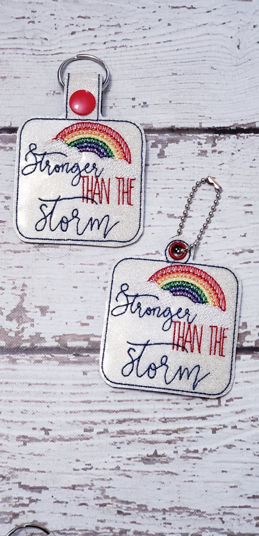 Stronger than the storm Fobs - DIGITAL Embroidery DESIGN