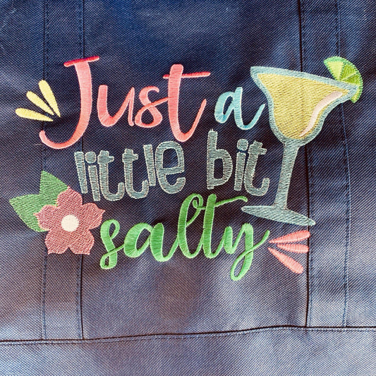 Just a little bit salty - 3 Sizes - Digital Embroidery Design