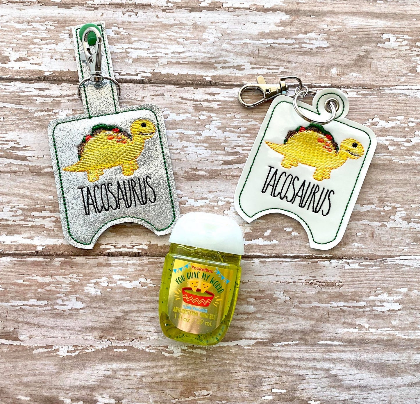 Tacosaurus Sanitizer Holders - DIGITAL Embroidery DESIGN