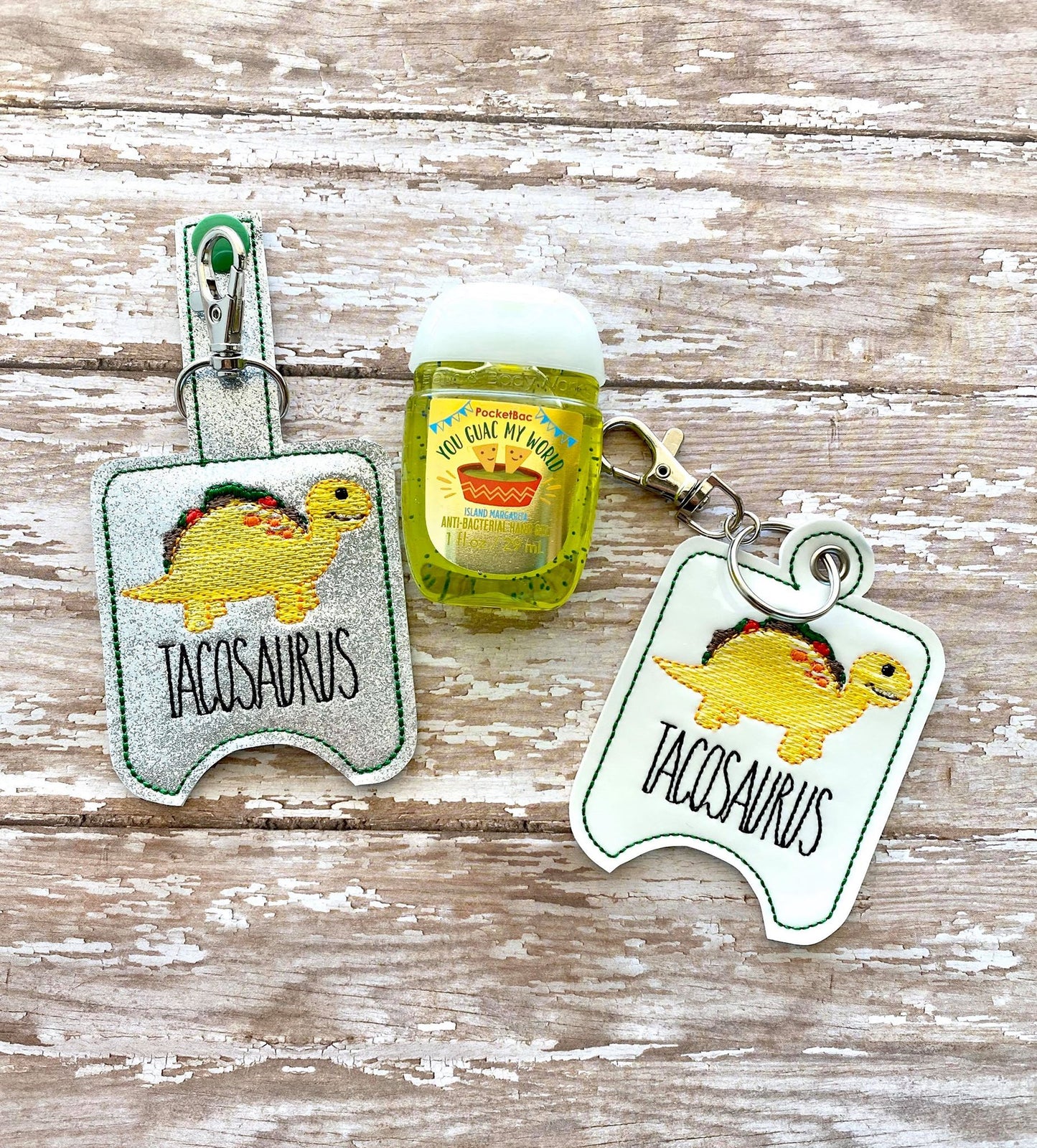 Tacosaurus Sanitizer Holders - DIGITAL Embroidery DESIGN