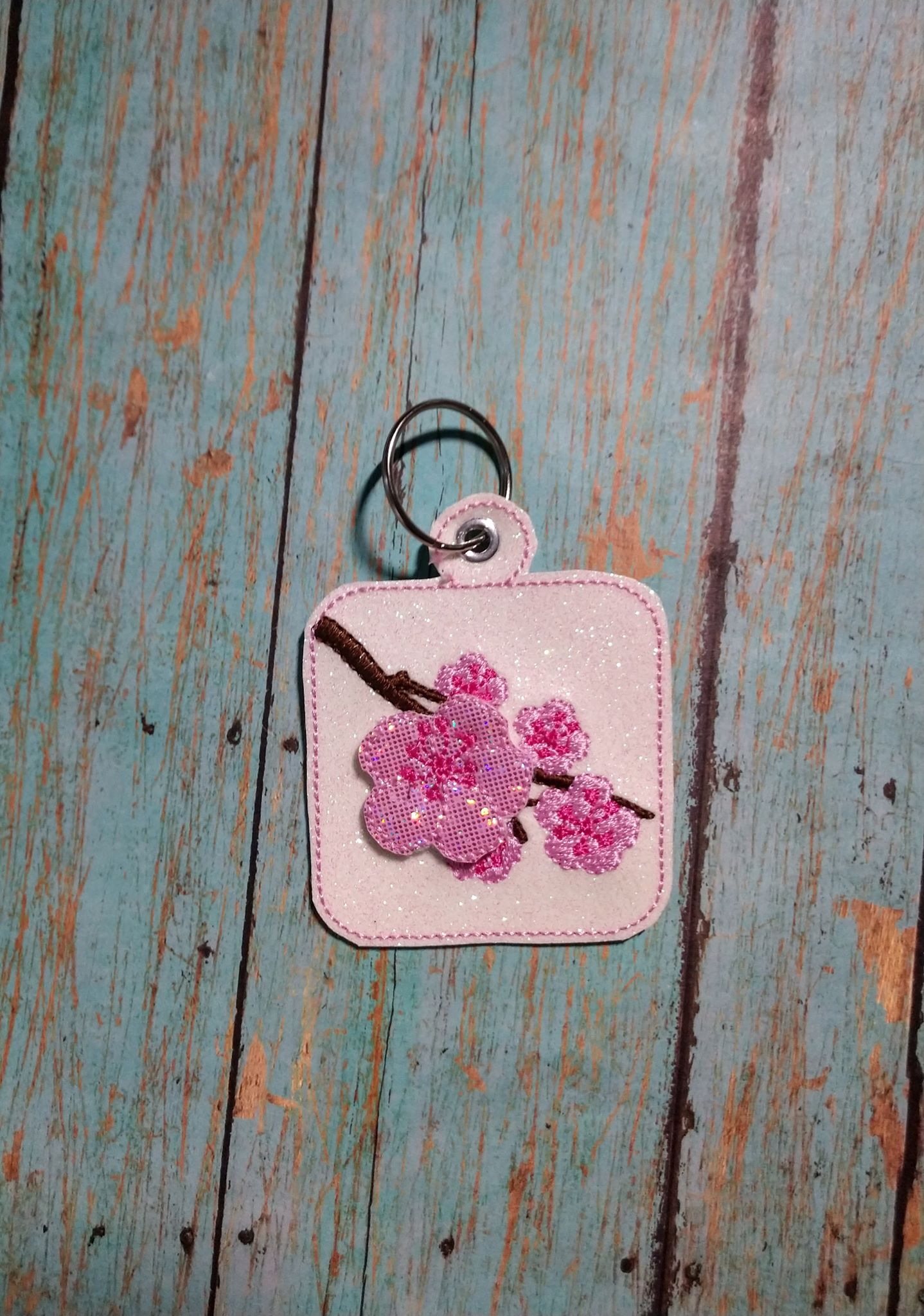 3D Cherry Blossom Fobs - DIGITAL Embroidery DESIGN