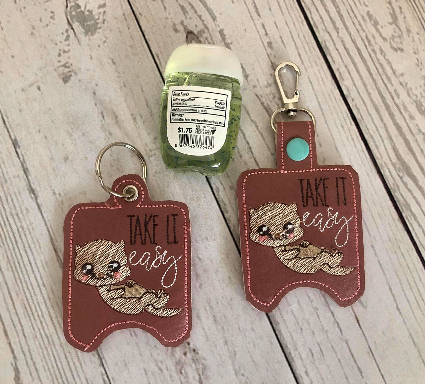 Take it easy Otter Sanitizer Holders - DIGITAL Embroidery DESIGN