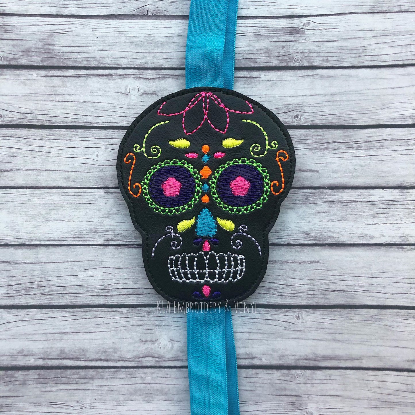 Sugar Skull 2 Book Band - Digital Embroidery Design