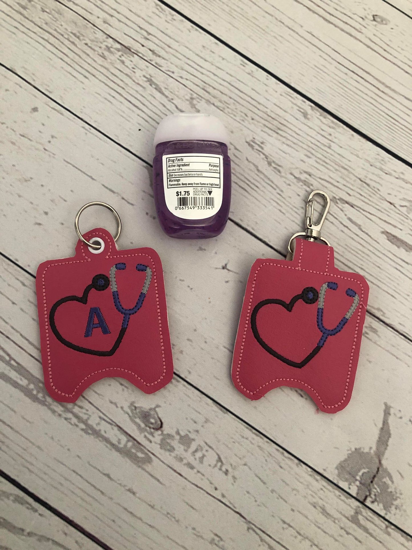Stethoscope monogram Sanitizer Holders - DIGITAL Embroidery DESIGN (Copy)