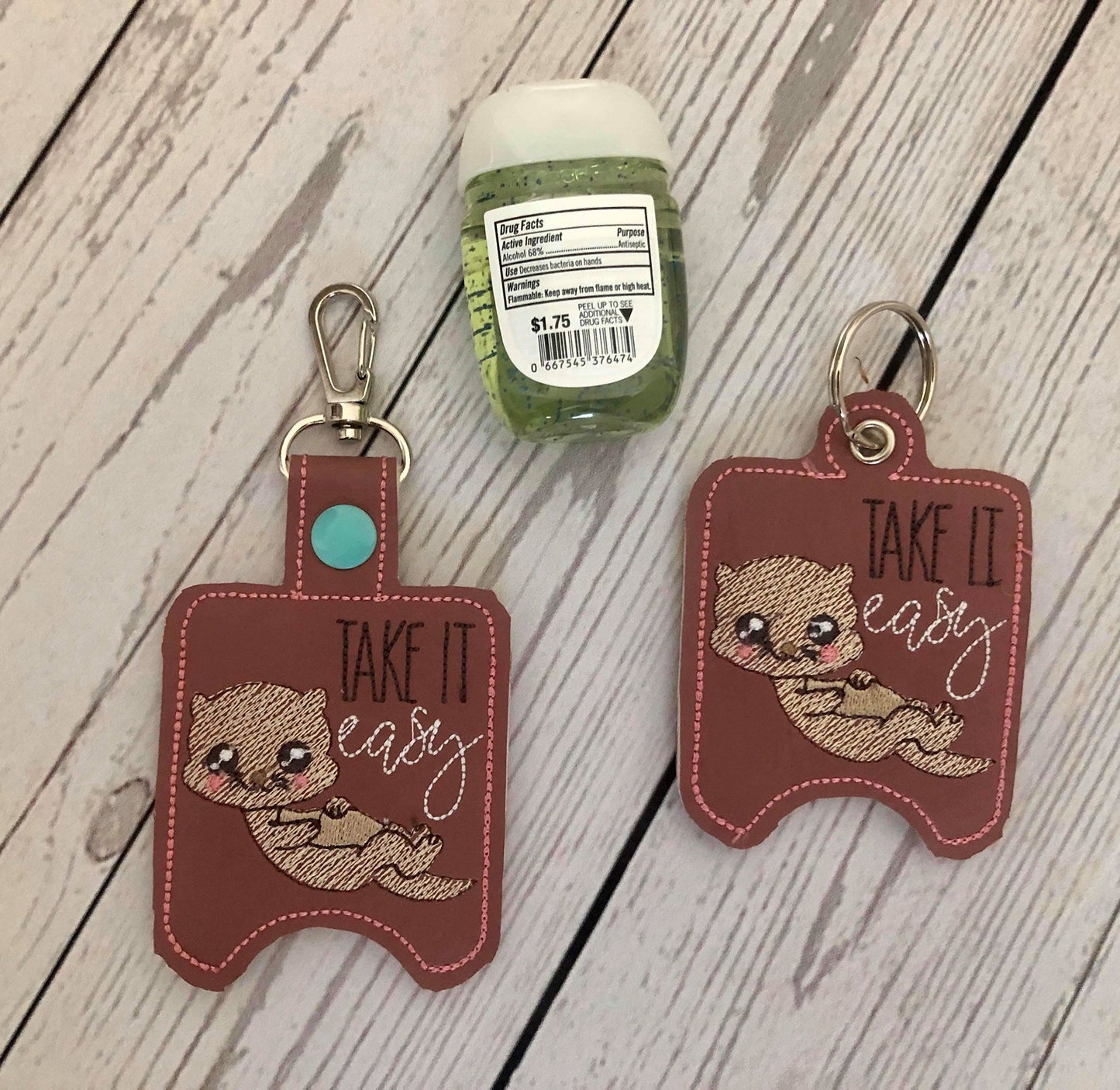 Take it easy Otter Sanitizer Holders - DIGITAL Embroidery DESIGN