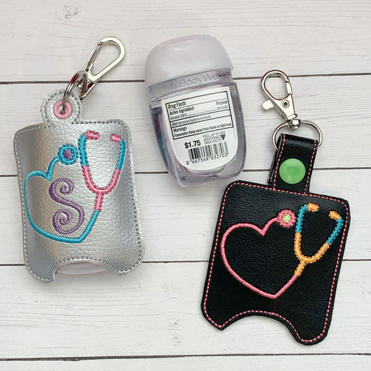 Stethoscope monogram Sanitizer Holders - DIGITAL Embroidery DESIGN (Copy)