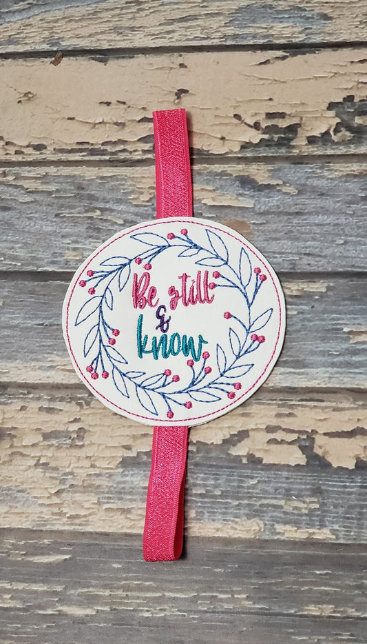 Be Still and Know - Book Band - Digital Embroidery Design