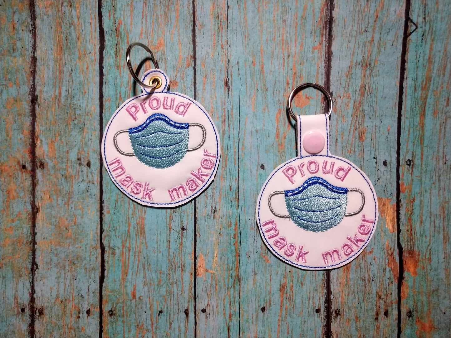 Proud Mask Maker Fobs - DIGITAL Embroidery DESIGN