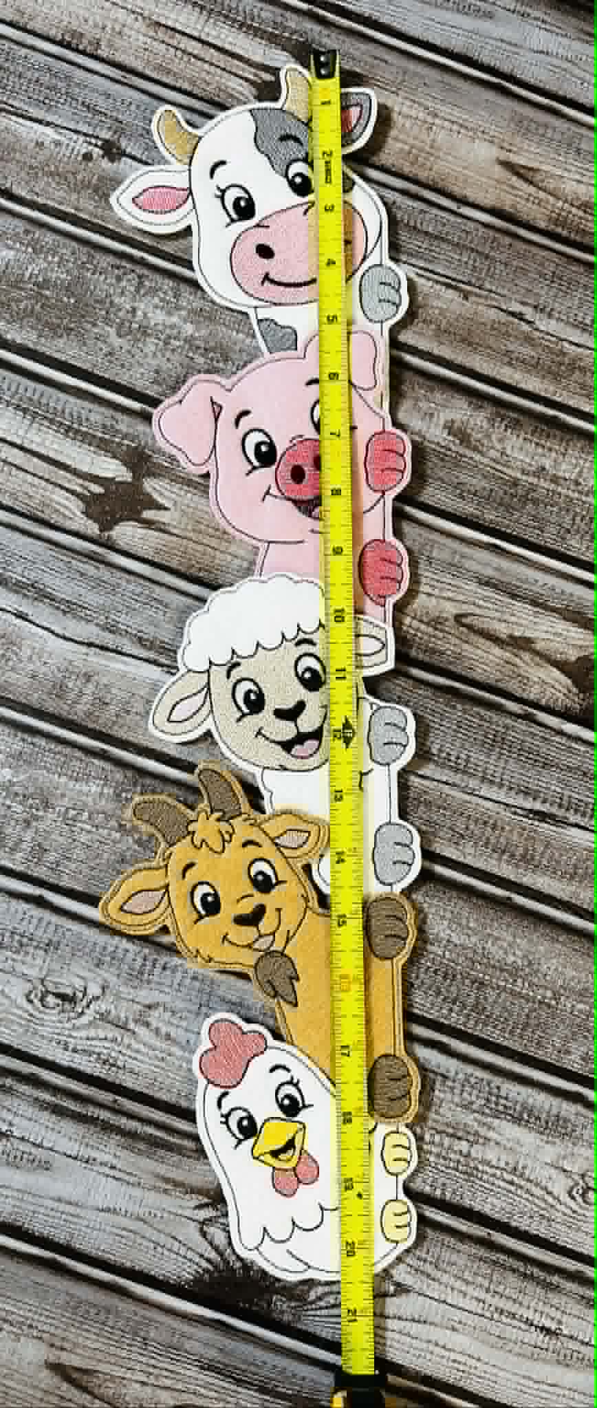 Farm Animals Door Hugger - 3 Sizes - 5 x 7, 6 x 10 and 8 x 12 DIGITAL Embroidery Design