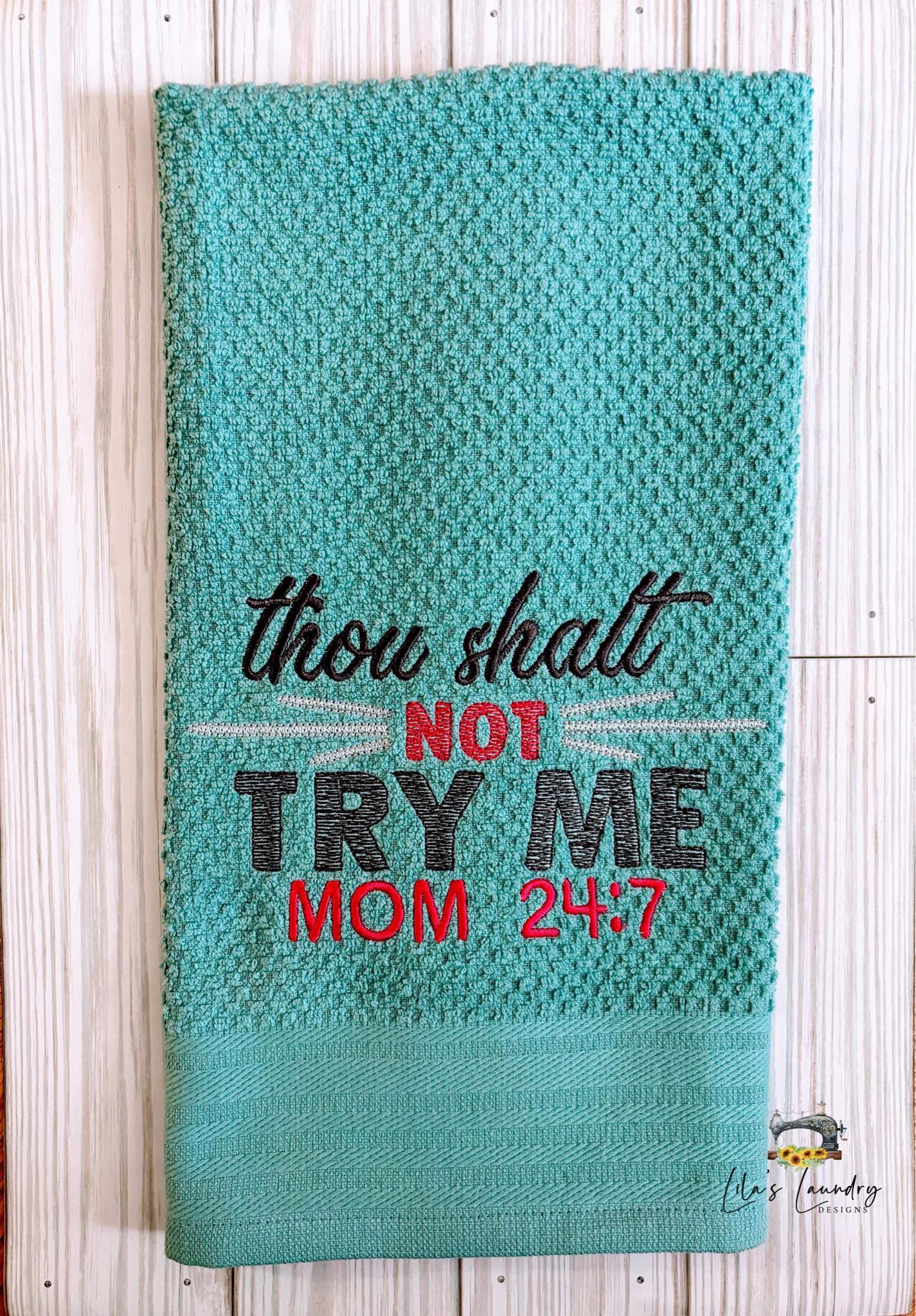 Mom 24:7 - 4 Sizes - Digital Embroidery Design