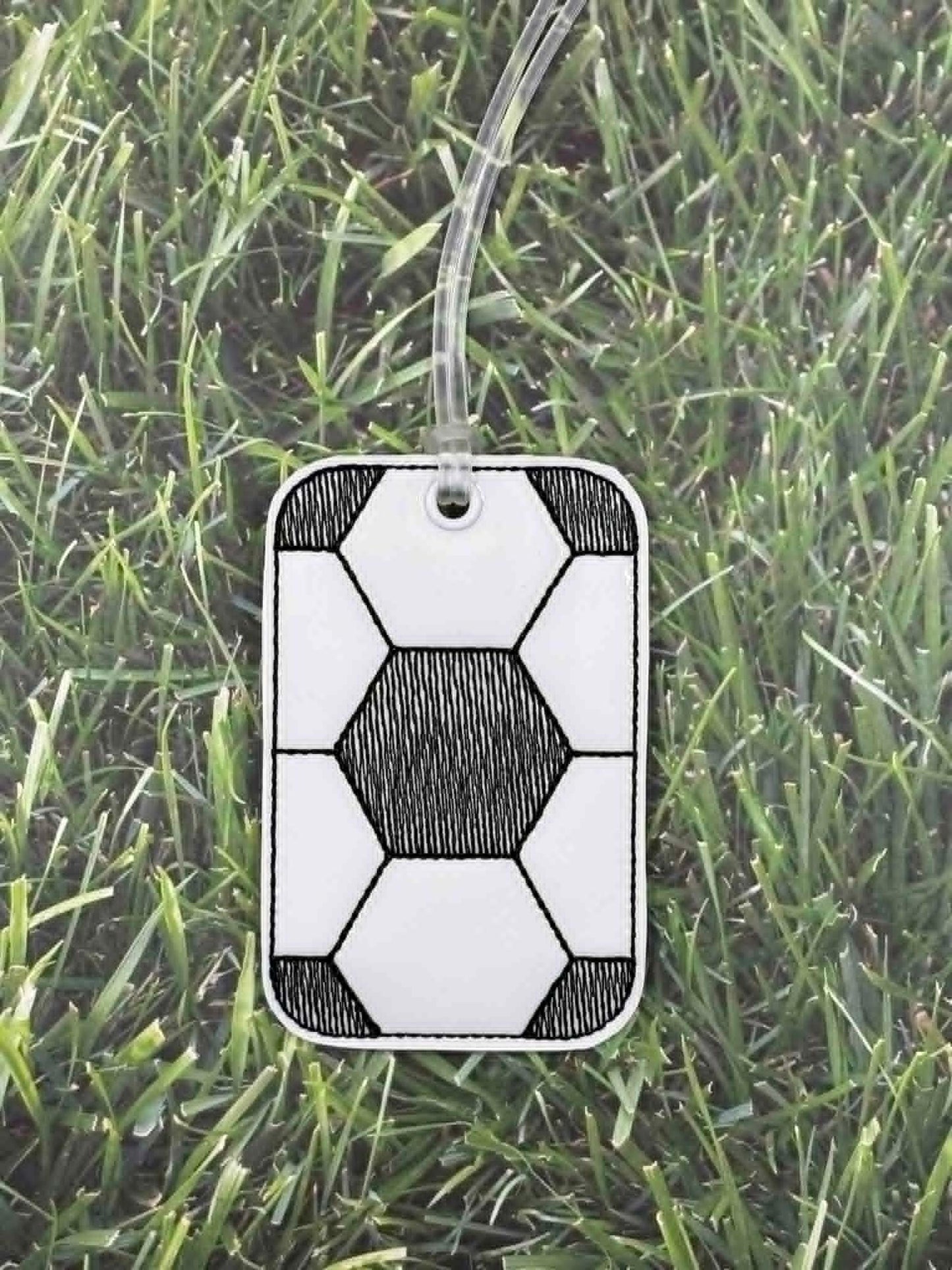 Soccer Stitching Bag Tag – 3 Styles Included – Digital Embroidery Design