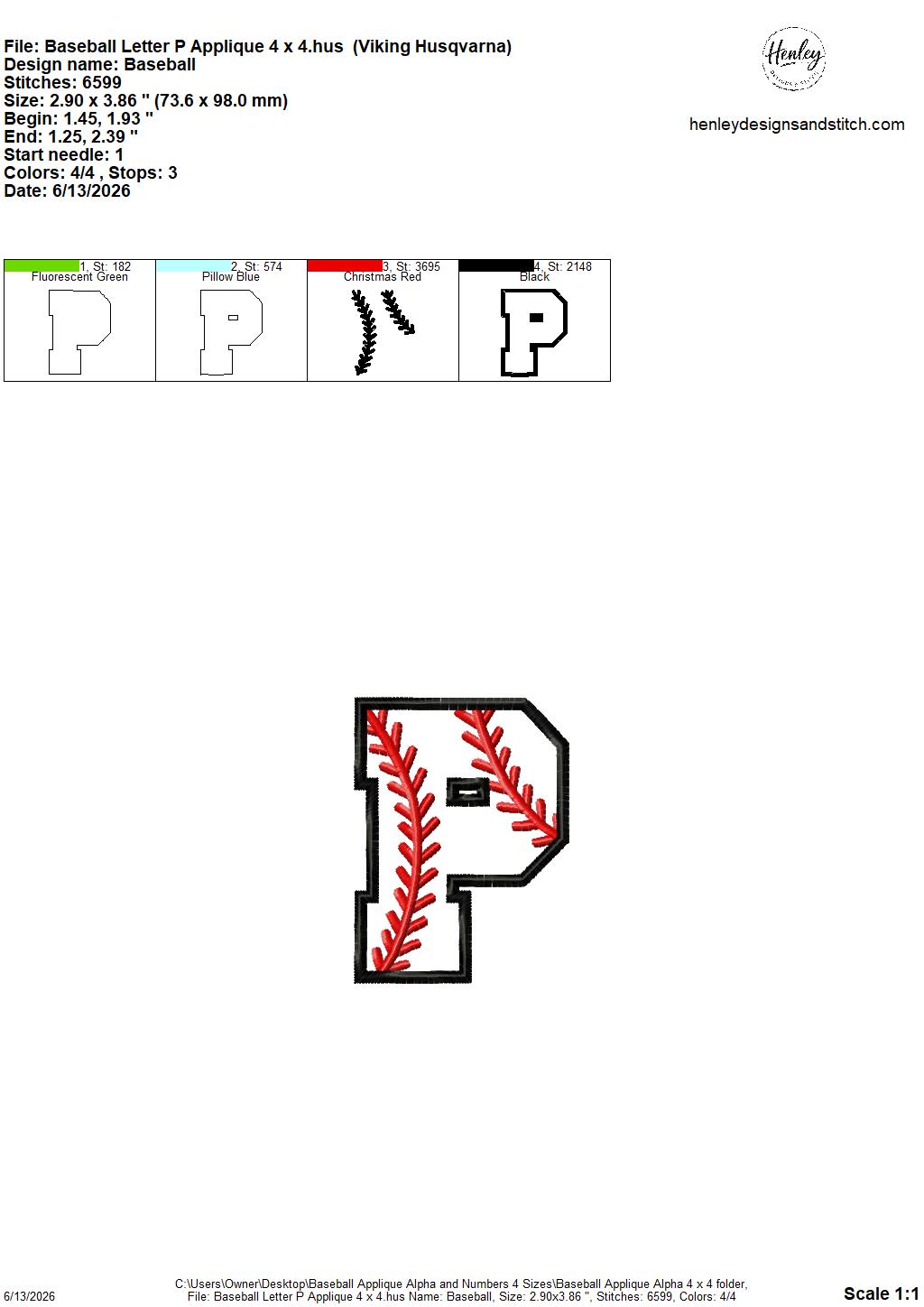 Baseball Stitching Applique Alpha and Numbers – 4 x 4, 5 x 7, 6 x 10 and 8 x 12 – DIGITAL Embroidery Design