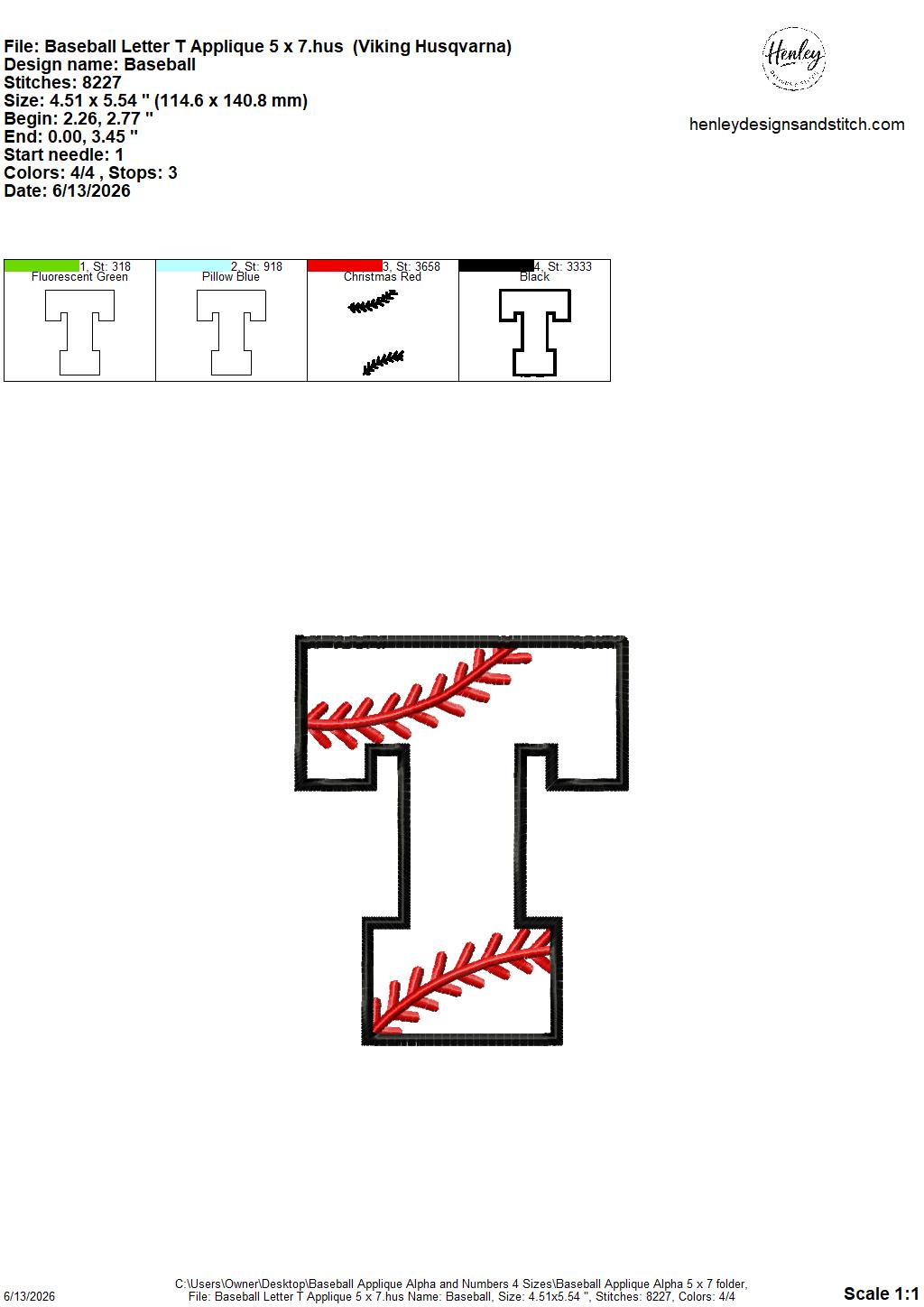 Baseball Stitching Applique Alpha and Numbers – 4 x 4, 5 x 7, 6 x 10 and 8 x 12 – DIGITAL Embroidery Design