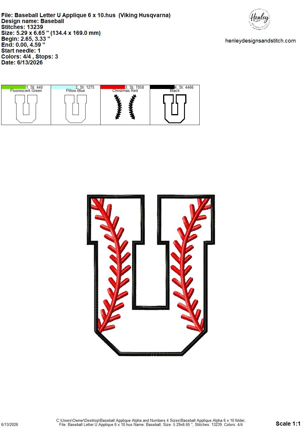 Baseball Stitching Applique Alpha and Numbers – 4 x 4, 5 x 7, 6 x 10 and 8 x 12 – DIGITAL Embroidery Design