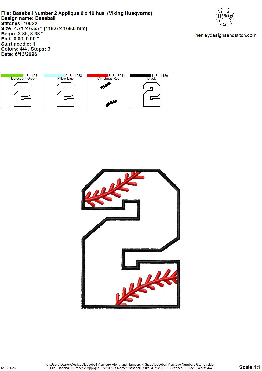 Baseball Stitching Applique Alpha and Numbers – 4 x 4, 5 x 7, 6 x 10 and 8 x 12 – DIGITAL Embroidery Design