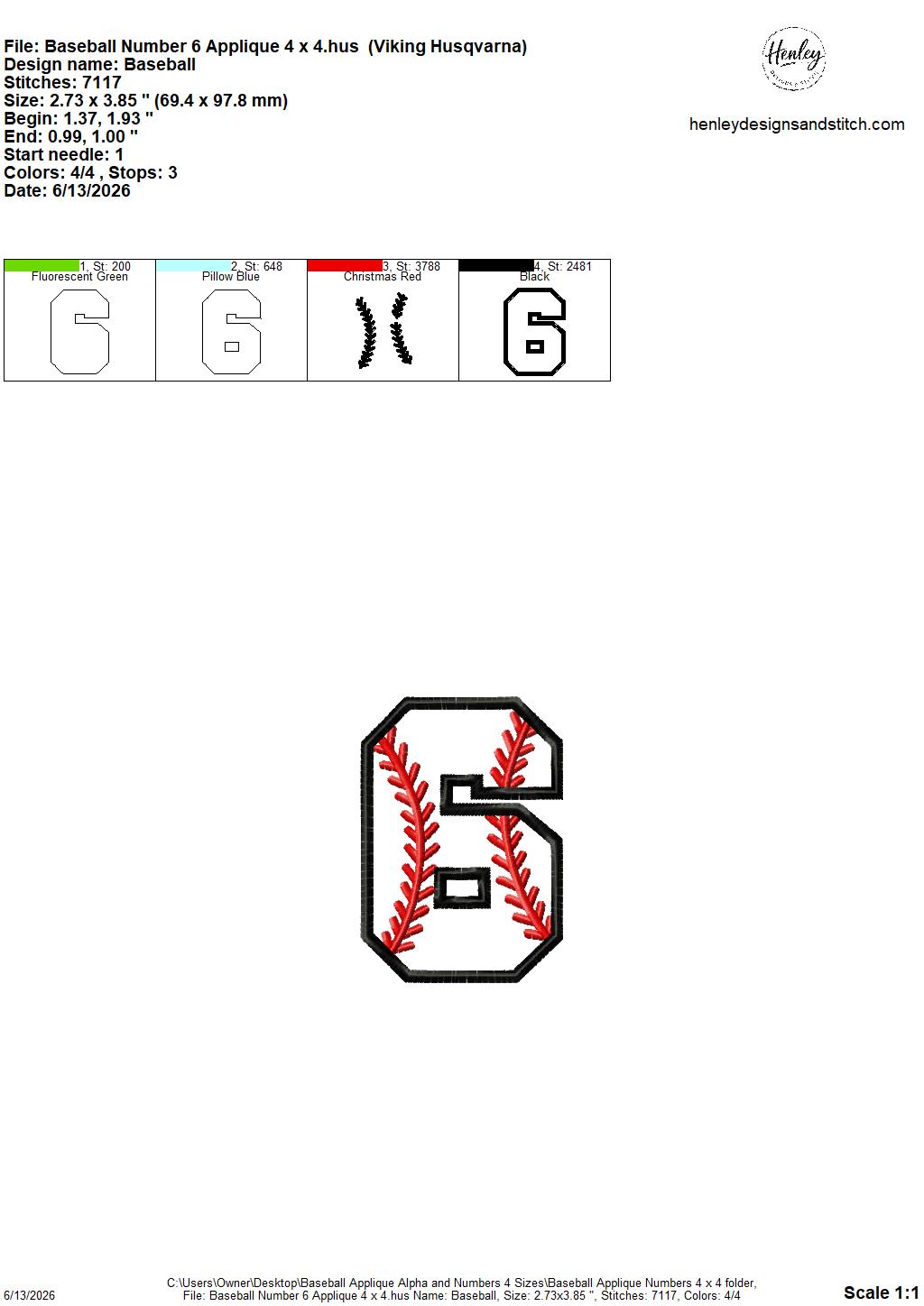 Baseball Stitching Applique Alpha and Numbers – 4 x 4, 5 x 7, 6 x 10 and 8 x 12 – DIGITAL Embroidery Design