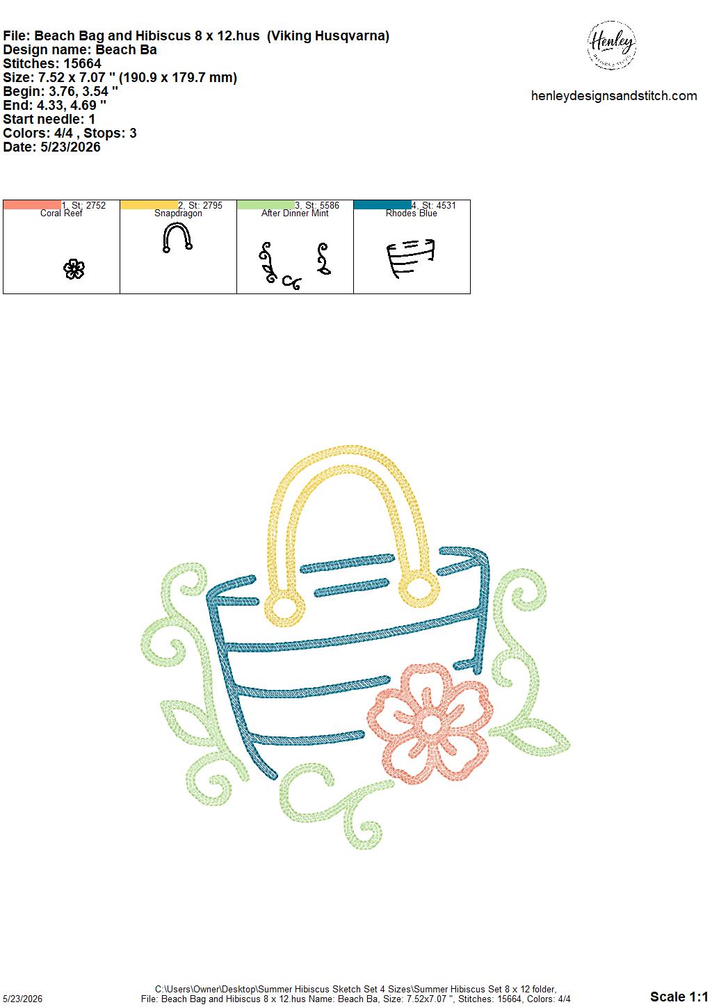 Sketch Summer Hibiscus SET - Includes 9 Designs  - 4 x 4, 5 x 7, 6 x 10 and 8 x 12 - DIGITAL Embroidery Design