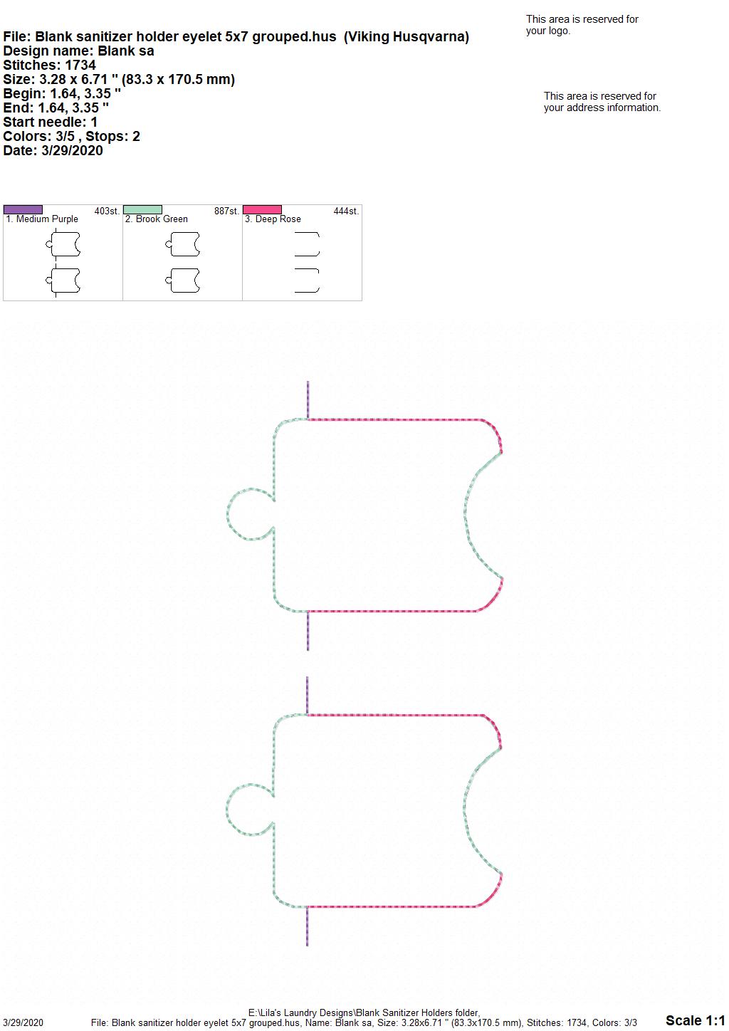 Blank Sanitizer Holders - DIGITAL Embroidery DESIGN