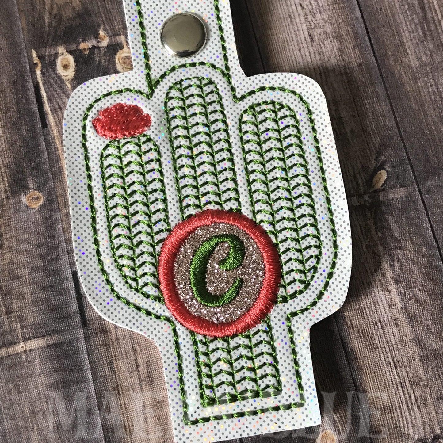 Cactus Applique Fobs 4x4 and 5x7 included- DIGITAL Embroidery DESIGN