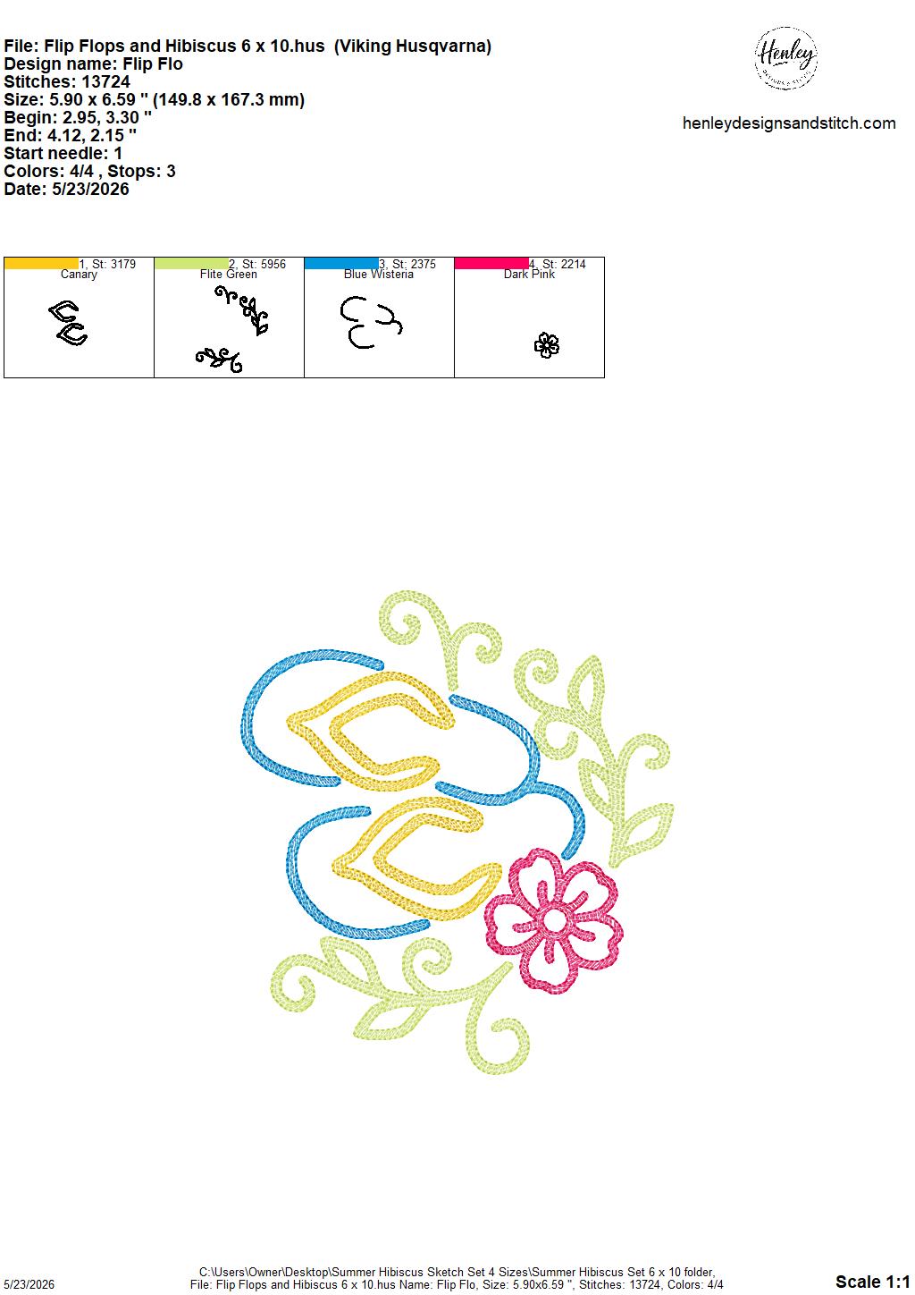 Sketch Summer Hibiscus SET - Includes 9 Designs  - 4 x 4, 5 x 7, 6 x 10 and 8 x 12 - DIGITAL Embroidery Design
