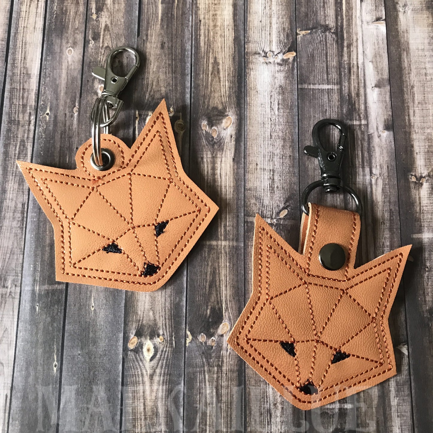 Geo Fox Fobs 4x4 and 5x7 included- DIGITAL Embroidery DESIGN