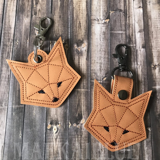 Geo Fox Fobs 4x4 and 5x7 included- DIGITAL Embroidery DESIGN