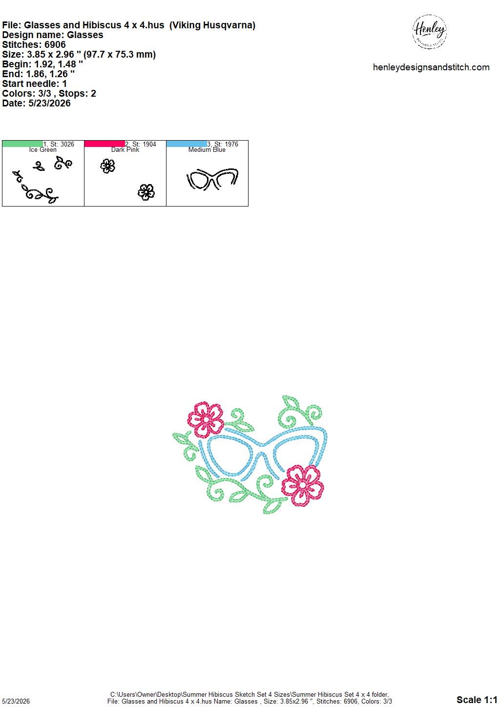 Sketch Summer Hibiscus SET - Includes 9 Designs  - 4 x 4, 5 x 7, 6 x 10 and 8 x 12 - DIGITAL Embroidery Design