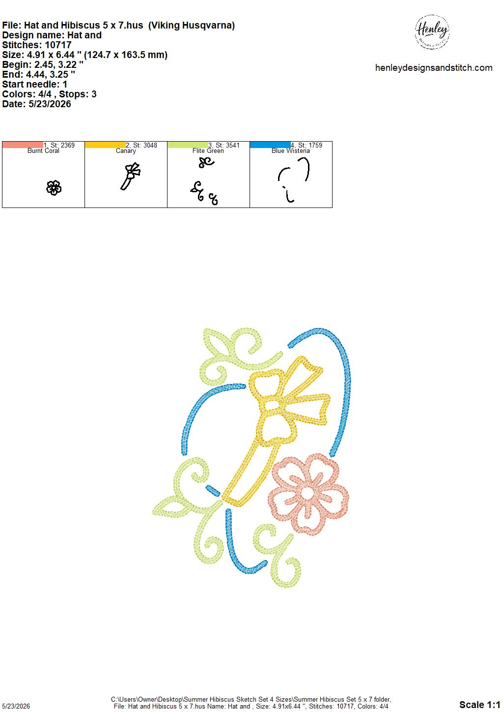 Sketch Summer Hibiscus SET - Includes 9 Designs  - 4 x 4, 5 x 7, 6 x 10 and 8 x 12 - DIGITAL Embroidery Design