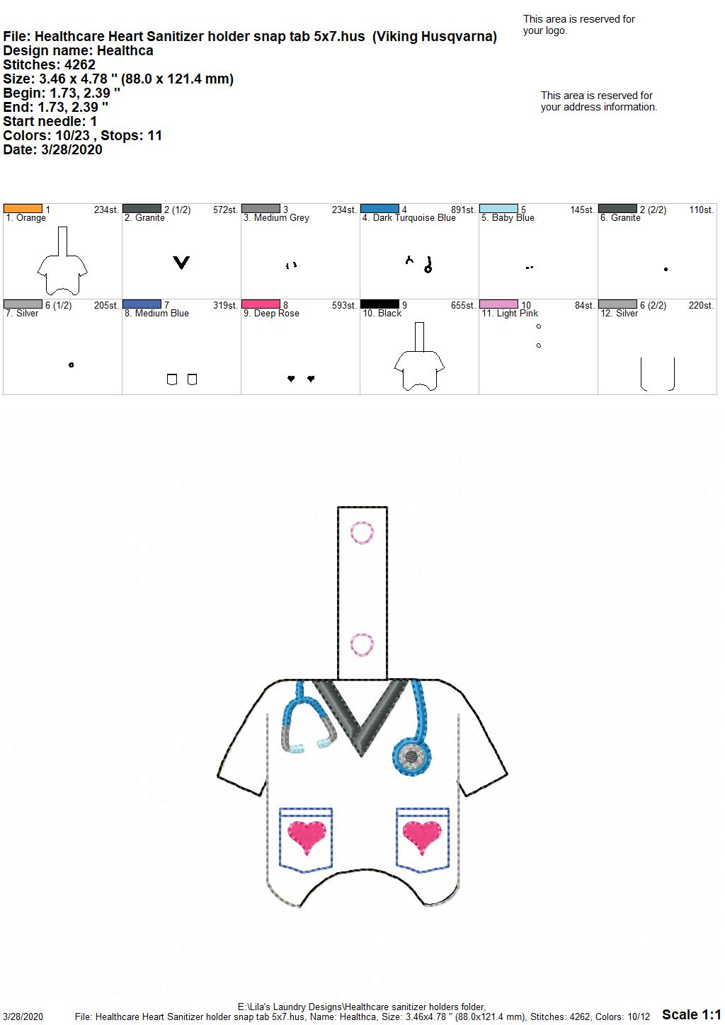 Healthcare Sanitizer Holders - DIGITAL Embroidery DESIGN