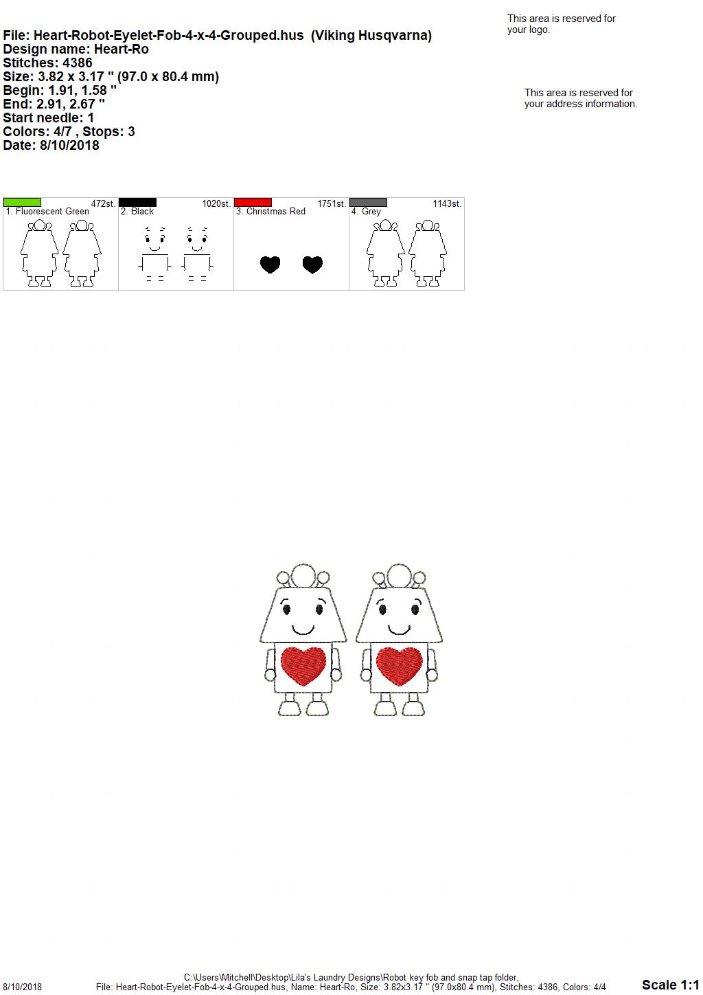 Robot Robot - Embroidery Design - DIGITAL Embroidery DESIGN