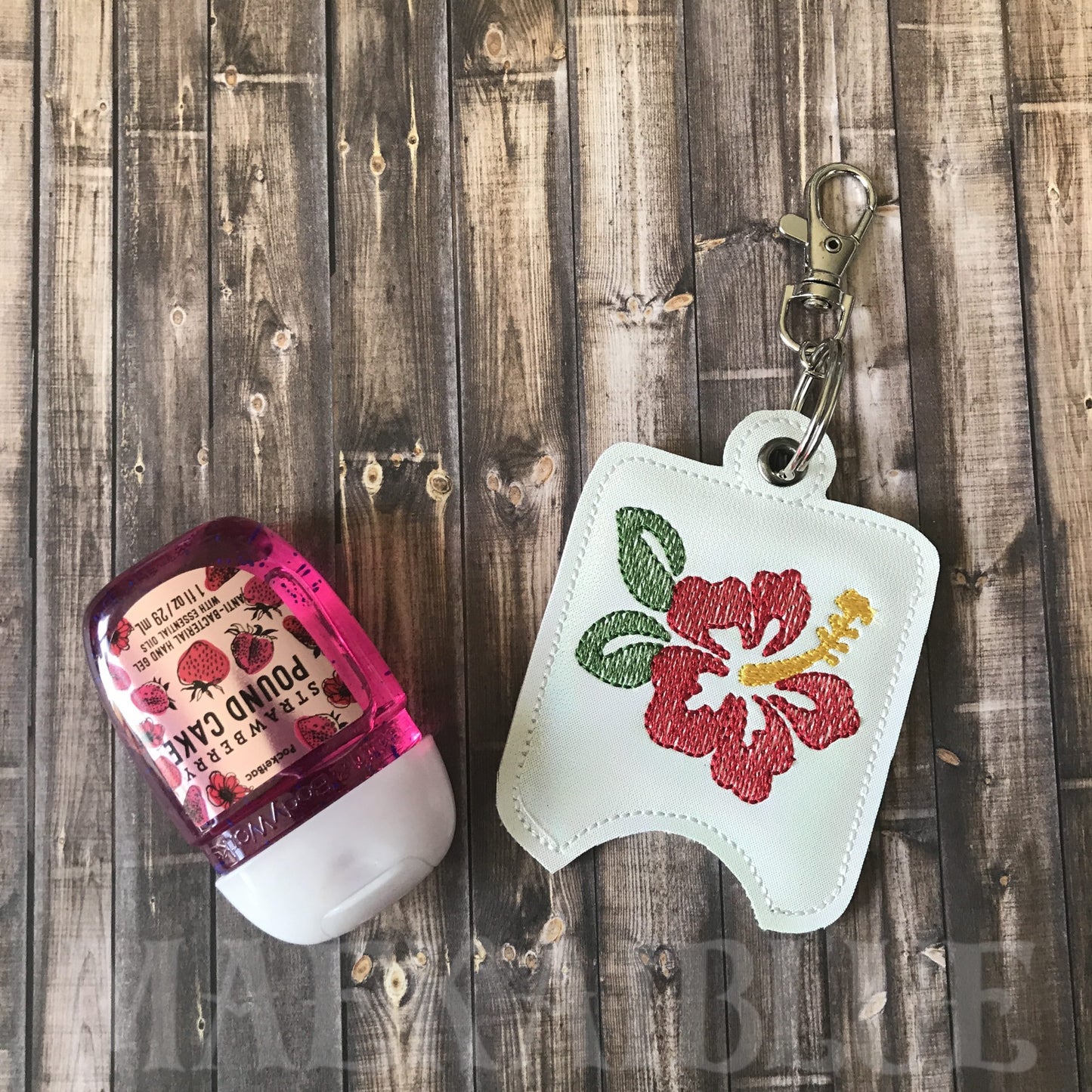 Hibiscus Sketch Sanitizer Holders - DIGITAL Embroidery DESIGN