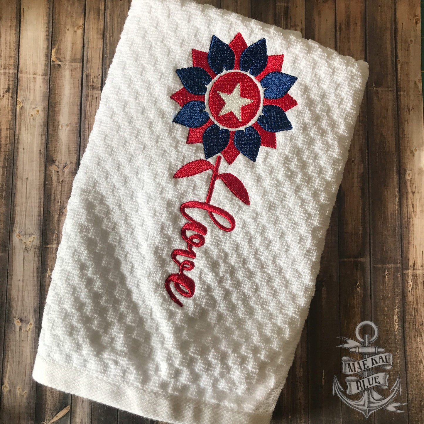 Patriotic Flower - 2 Sizes - Digital Embroidery Design