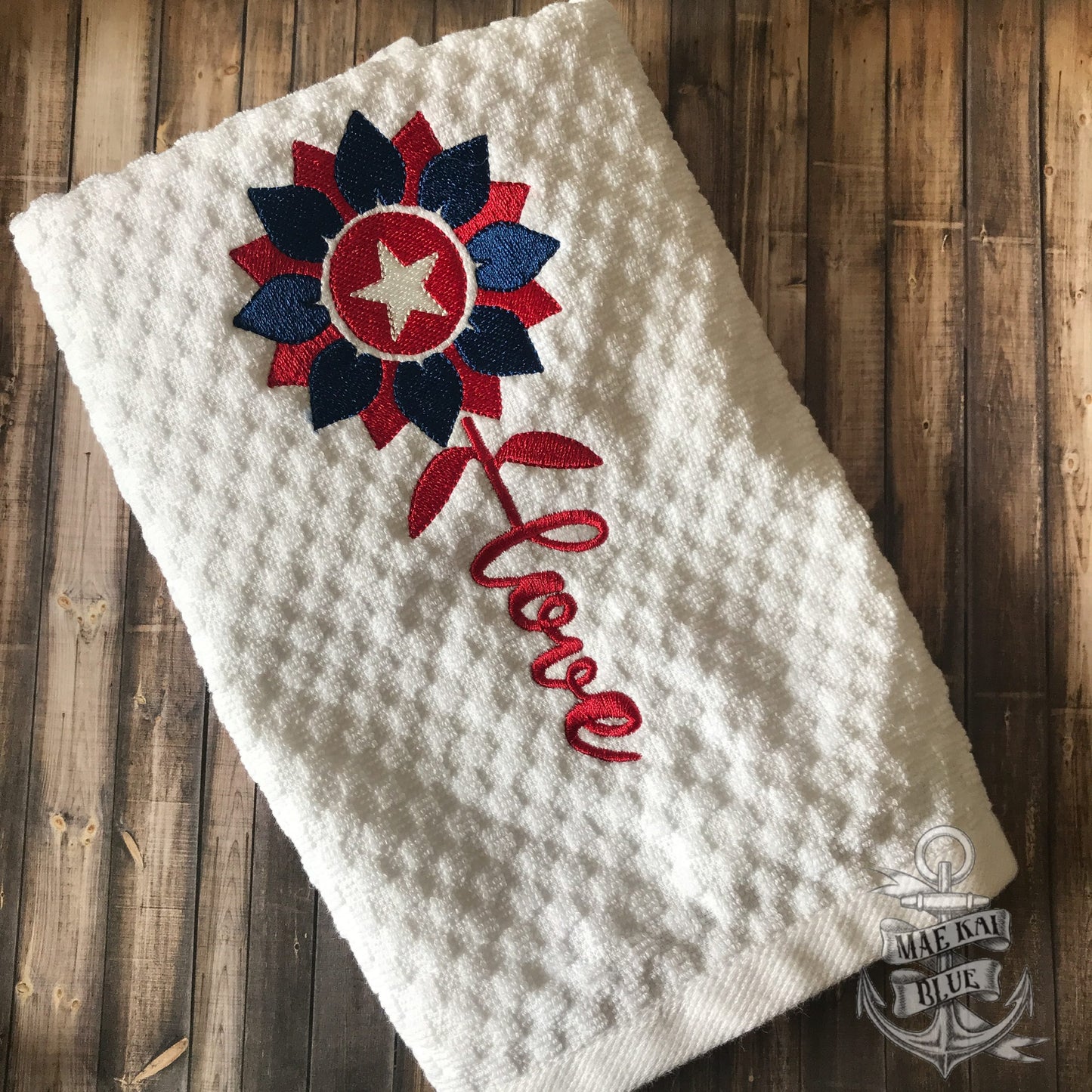 Patriotic Flower - 2 Sizes - Digital Embroidery Design