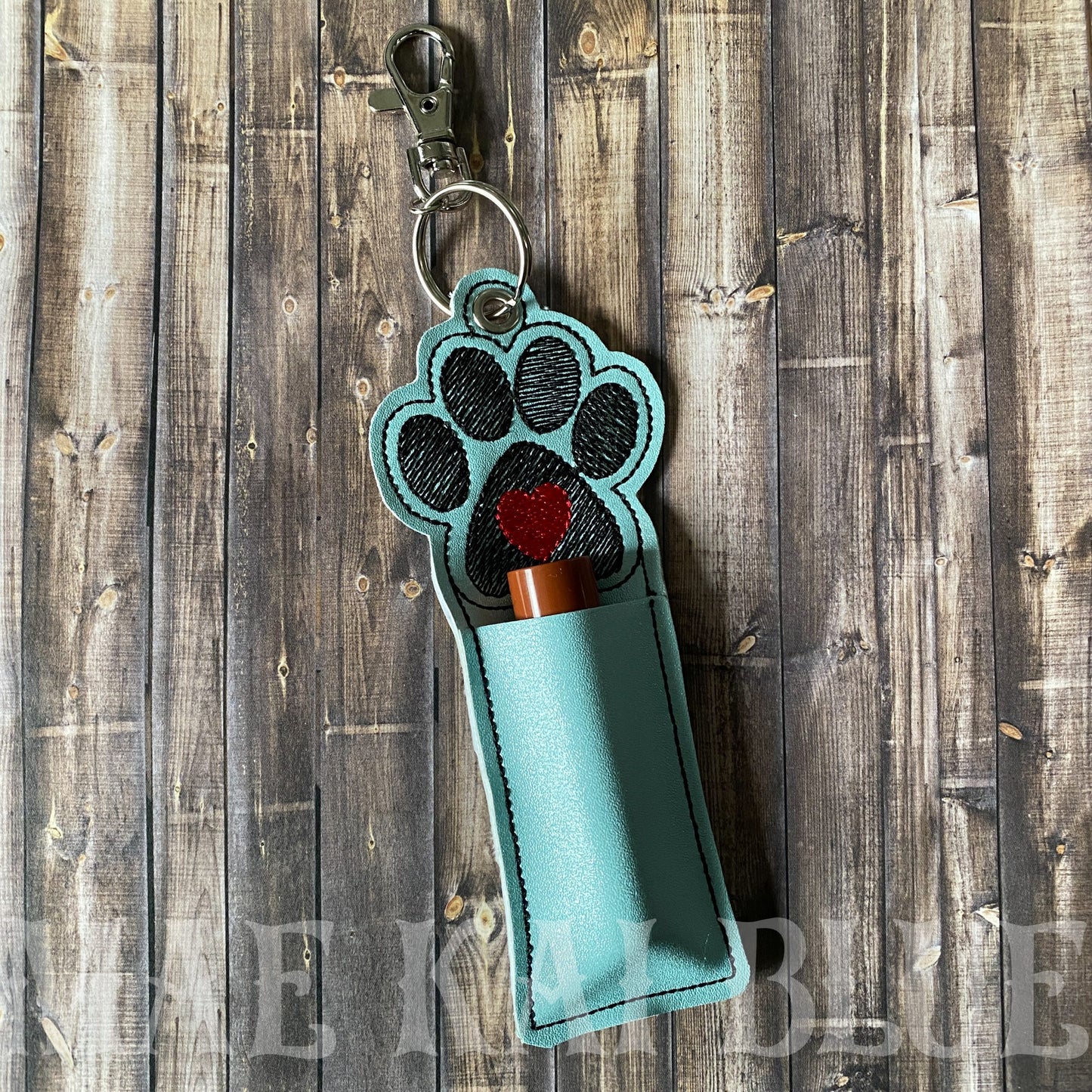 Paw Heart Lip Balm Holders 5x7 - DIGITAL Embroidery DESIGN