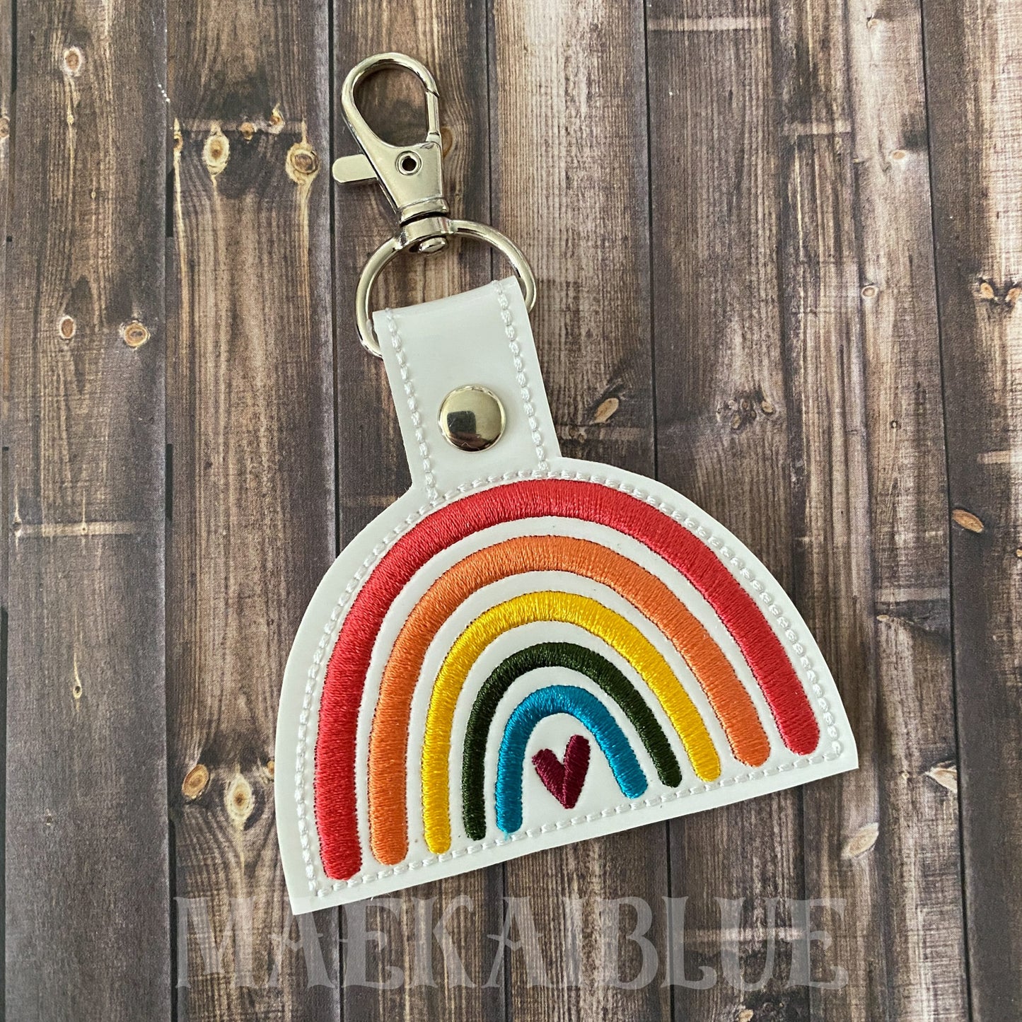 Boho Rainbow Heart Fobs - DIGITAL Embroidery DESIGN