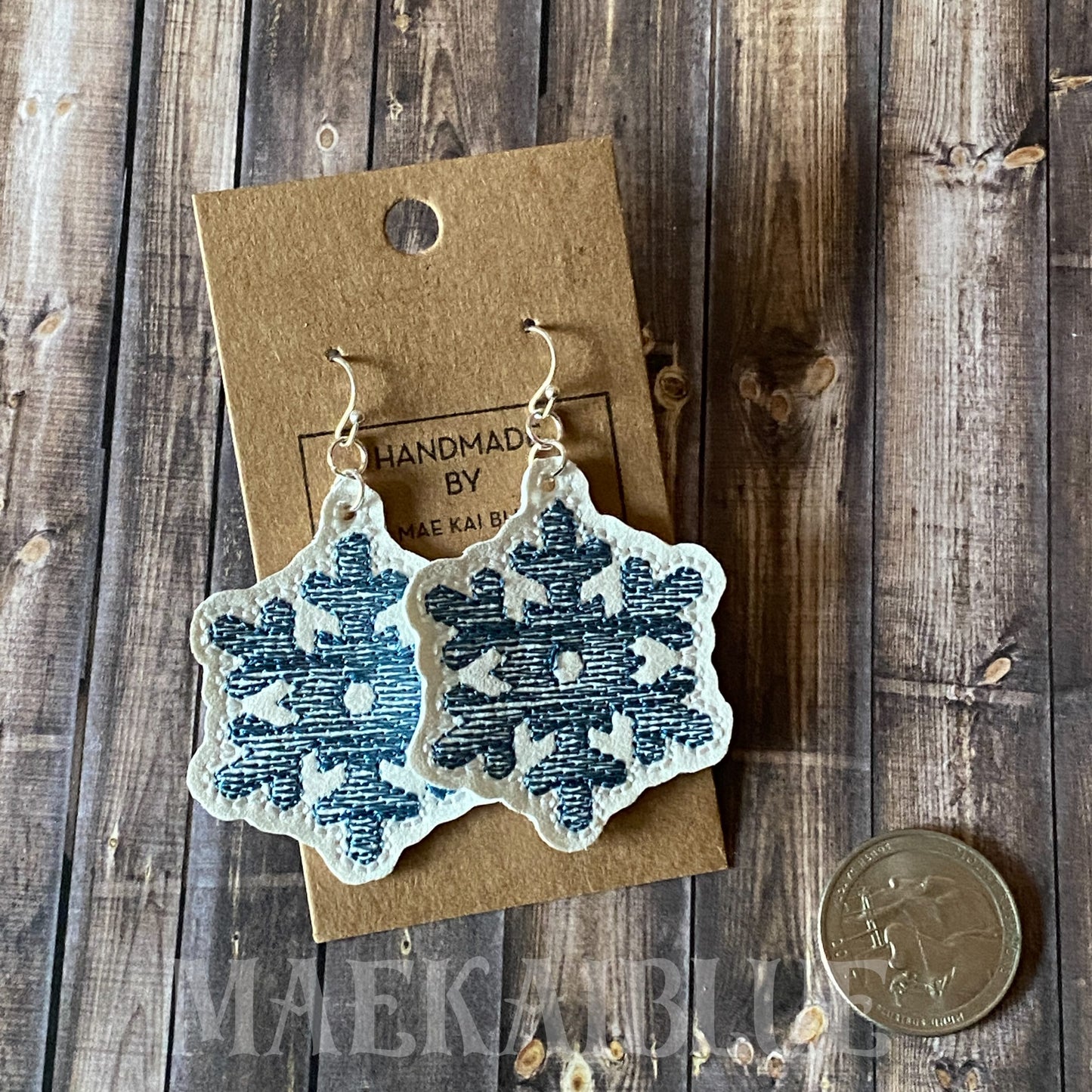 Snowflake Sketch Earrings - 2 sizes - 4x4 and 5x7 Grouped- Digital Embroidery Design